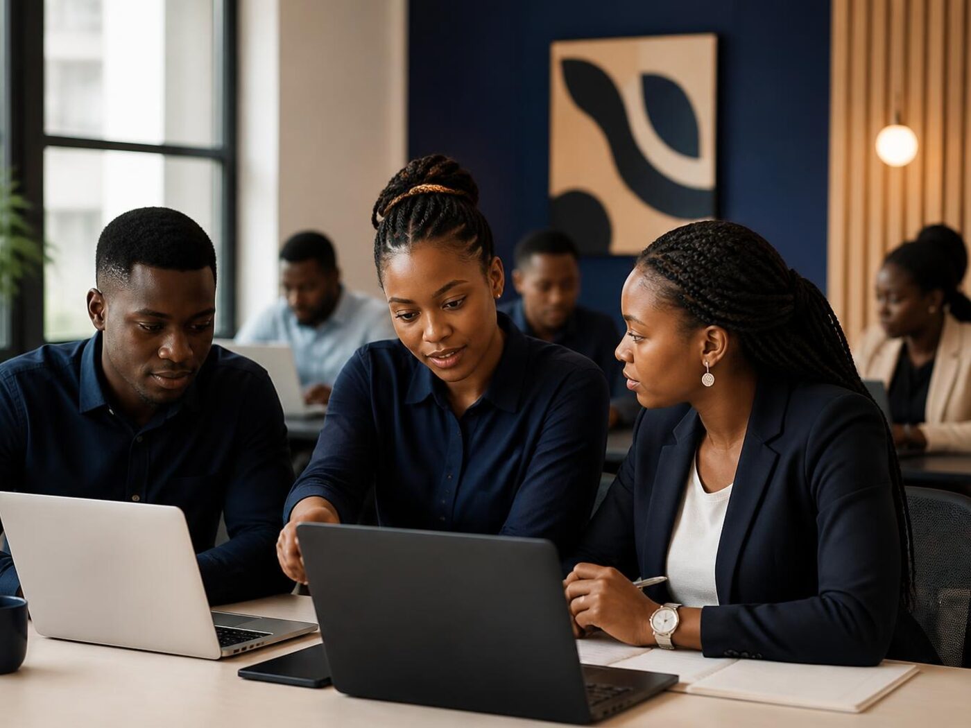 Compliance professionals working together during a Fellowship session